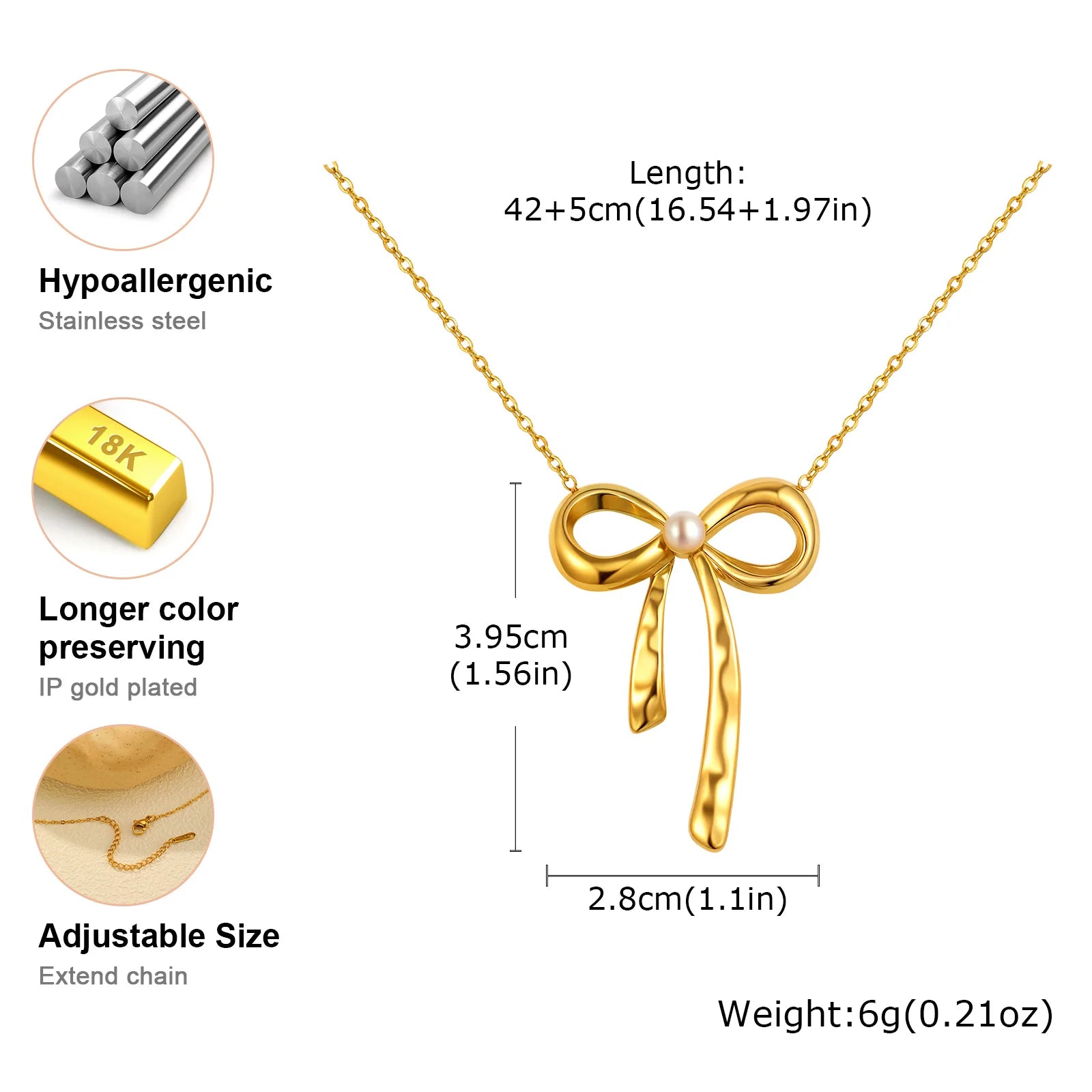 Elegant Bowknot Necklace Choker Thin Chain Women Jewelry