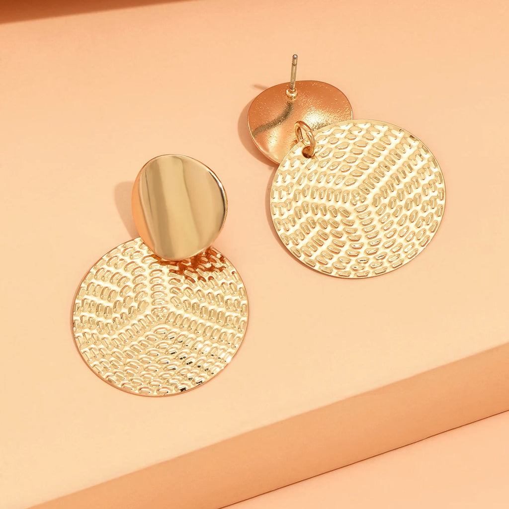 Bohemian Geometric Round Earrings Metal Trendy Wedding Women