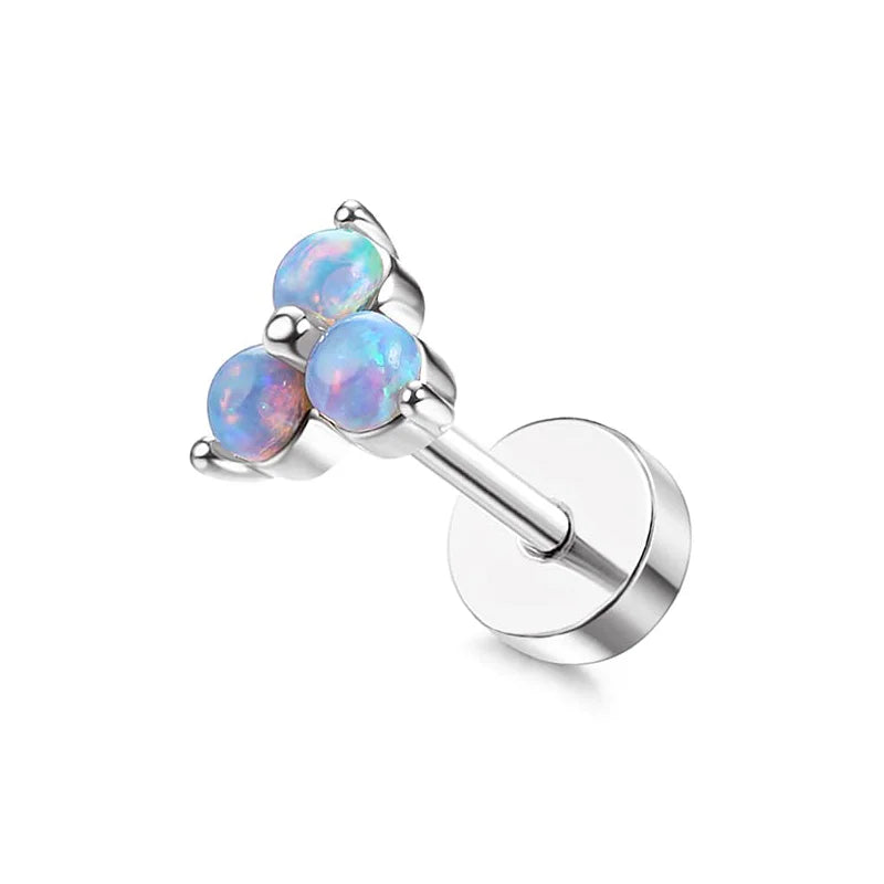 Surgical Steel Flat Back Cartilage Stud Earring Butterfly Flower