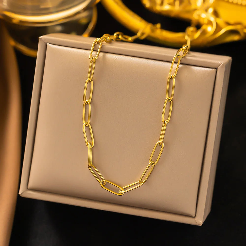 Elegant Small Pendant Necklace Fadeless Steel Adjustable Jewelry
