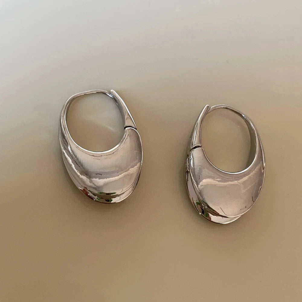 3 Pairs Zircon Hoop Earrings Gold Stainless Steel Trendy Women